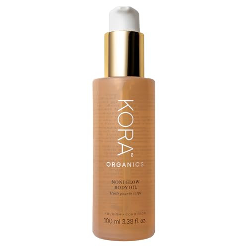 KORA Organics Noni Glow Body Oil Nourish and Smooth Skin Certified Organic Cruelty Free 338 oz Body Oils for Women