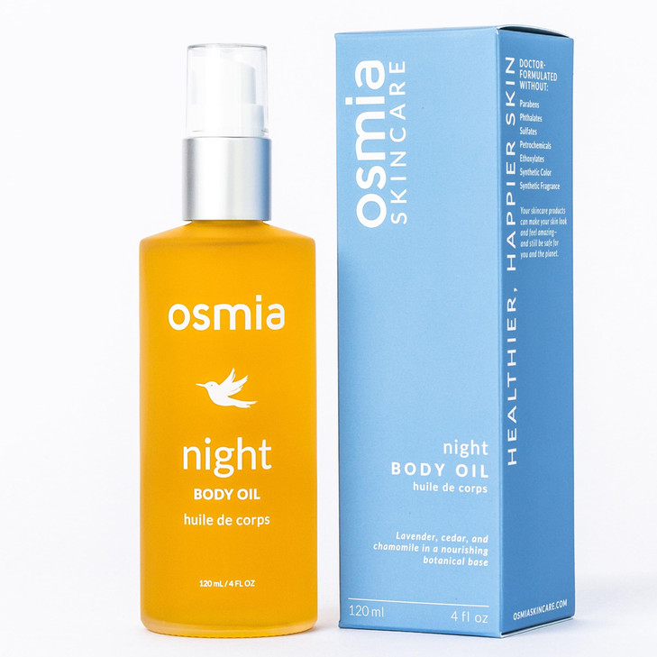 Osmia Skincare Natural Night Body Oil Borage Seed Kukui Lavender Oils Nourish Soothe Fortify Clean Beauty For Healthy Sk