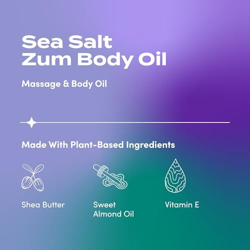 Indigo Wild Zum Sea Salt Body Oil Nourishing Body Massage Oil for Massage Therapy Hydration Nourishing Vegetarian Massag
