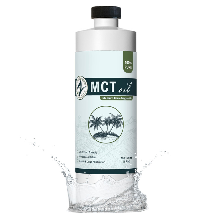 Pure MCT Oil Carrier Massage Hydrating Hair Food and Therapeutic Grade 16 Oz