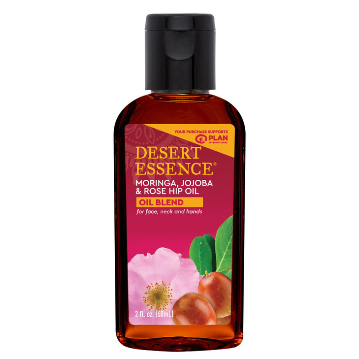 Desert Essence Moringa Jojoba Rose Hip Oil Refreshing Rejuvenating Skin Restoration NutrientRich Vitamin Blend For Face