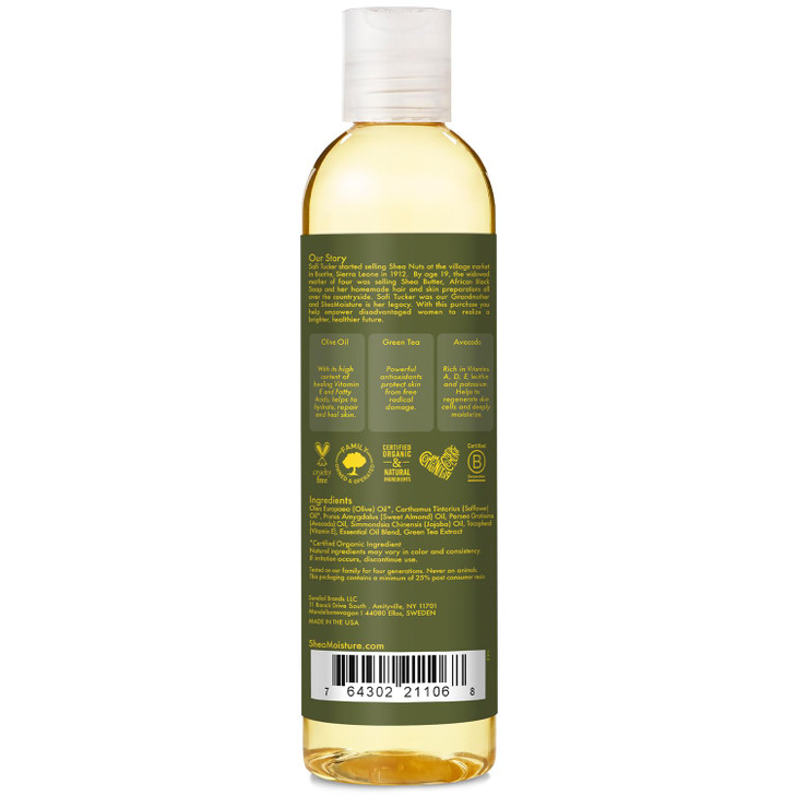 SheaMoisture Olive Green Tea Bath Body Massage Oil 2Pack Avocado Oil AntiAging UltraMoisturizing for Dry Skin 8 Oz Ea