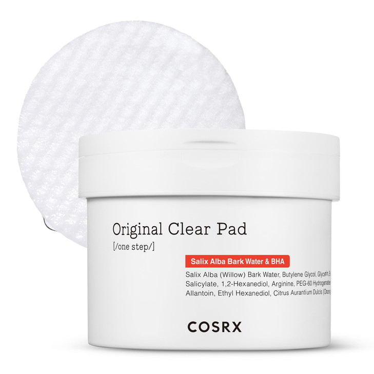 COSRX BHA Toner Pads 70 Sheets Exfoliating Pads for Dead Skin Blackheads Minimize Pores Prevent Breakouts Improve Skin T