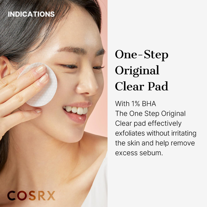 COSRX BHA Toner Pads 70 Sheets Exfoliating Pads for Dead Skin Blackheads Minimize Pores Prevent Breakouts Improve Skin T