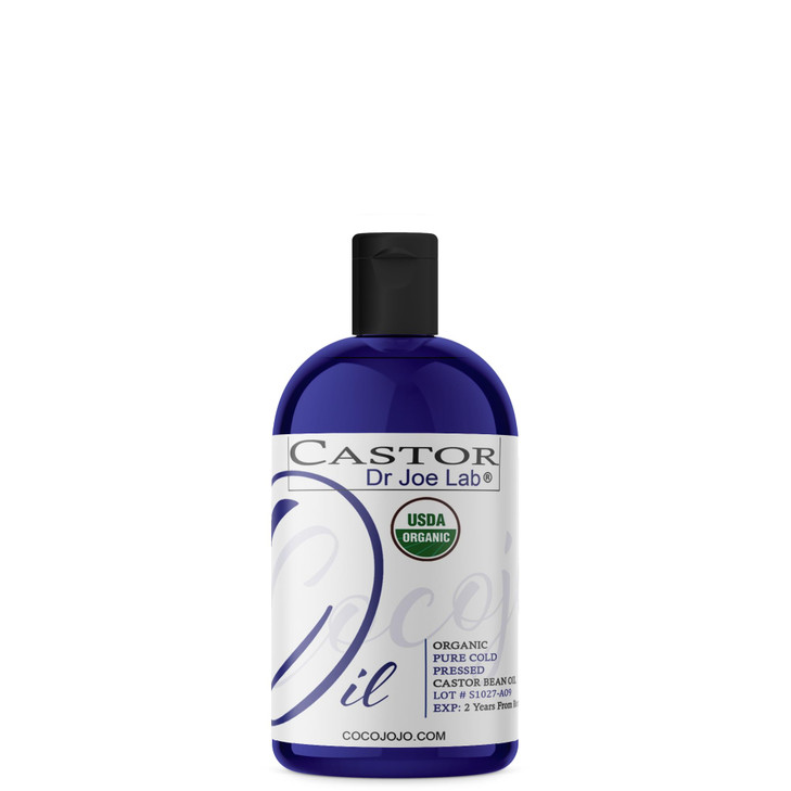 Dr Joe Lab Castor Oil Organic Cold Pressed Organic Castor Oil Unrefined Pure USDA Certified Hexane Free Non GMO Natural
