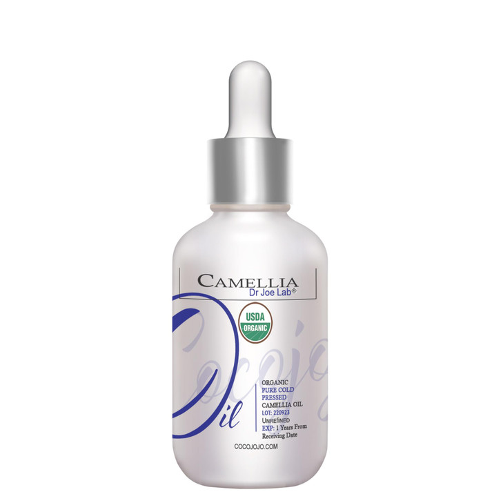 Dr Joe Lab Organic Camellia Seed Oil Japanese Natural Cold Pressed NonGMO Carrier 1 oz Glass Bottle for Skin Hair Nails