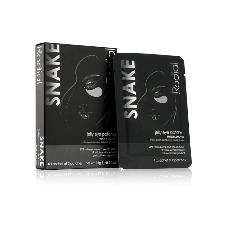 Rodial Snake Jelly Eye Patches Box of 4 Sachets Rejuvenate and Firm AntiPuffiness Formula for Under Eyes Synake Tripepti