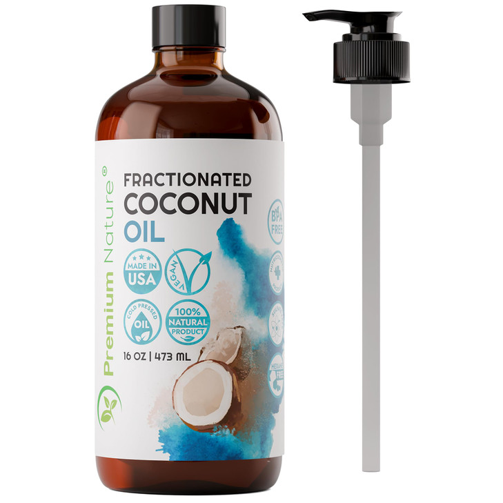 Fractionated Coconut Oil for Skin Moisturizer with Pump Massage Oils Best Carrier for Essential Oils Mixing Body OUL for