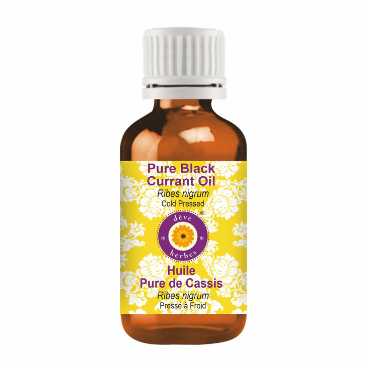 Deve Herbes Black Currant Oil Ribes nigrum Cold Pressed Pure Natural Undiluted For Diluting Essential oils For Skin Mass