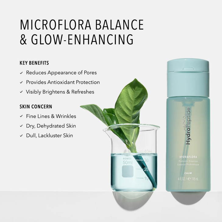 HydroPeptide HydraFlora Probiotic Toner Essence Balances and Better Skin 4 Ounce