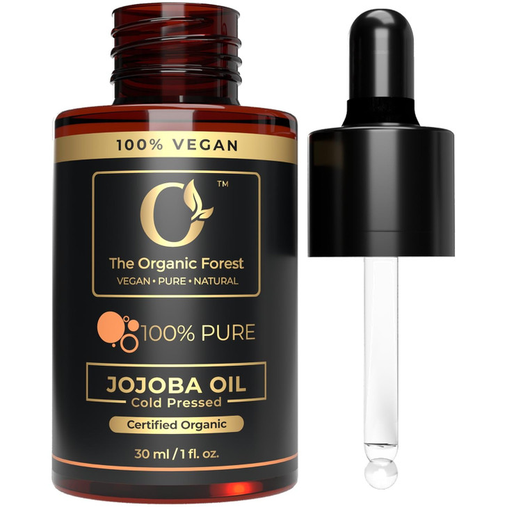 100 Plant Based Jojoba Oil Organic for Hair Skin Face Nails Aceite de Jojoba Cold Pressed Unrefined Body Oil for Deep Mo
