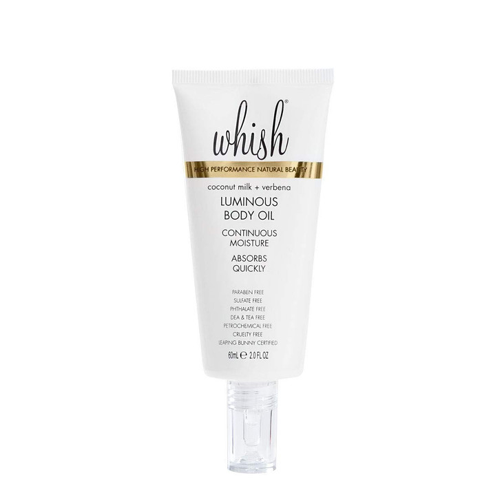Whish Coconut Milk Verbena Luminous Body Oil Moisturizing Scented Body Oil with Peptides QuickDrying Soothes Firms Skin