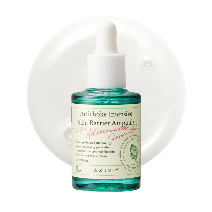 AXISY Artichoke Intensive Skin Barrier Ampoule Face Moisturizer Dark Spot Corrector Centella Ampoule Vegan Korean Skin C