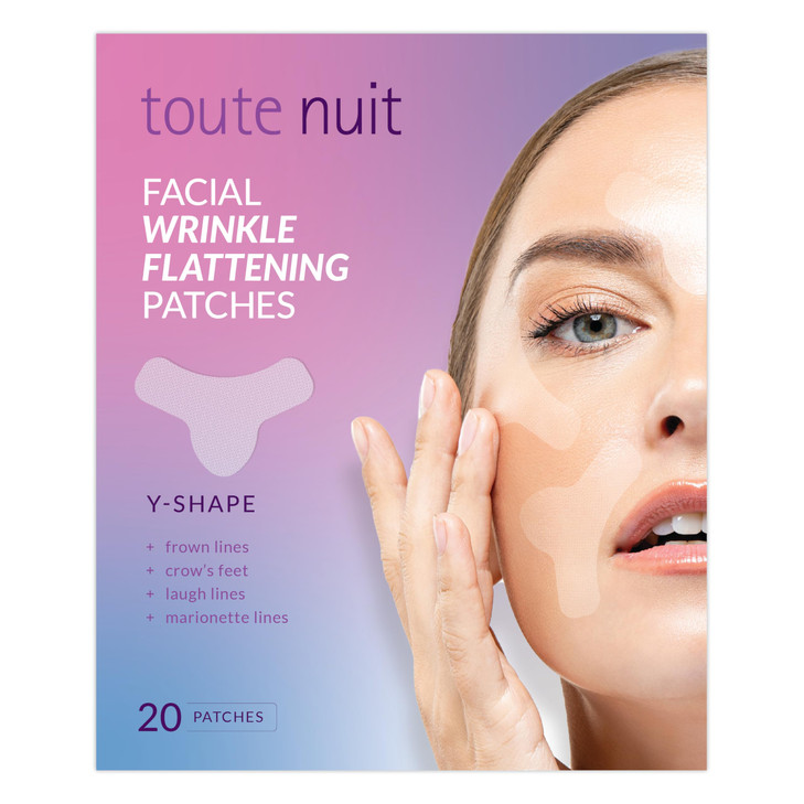 Toute Nuit Wrinkle Patches Y Shape Face Tape for Forehead Between the Eyes Around Mouth Hypoallergenic Anti Wrinkle Patc