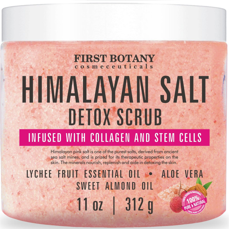 First Botany Body Scrub Natural Exfoliating Salt Scrub Body and Face Souffle helps with Moisturizing Skin Acne Cellulite