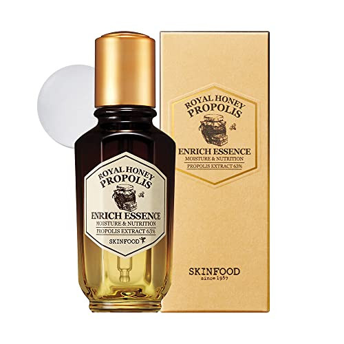 SKINFOOD Royal Honey Propolis Enrich Essence 63 Black Bee Propolis 10 Royal Jelly Extract Face Serum Propolis Serum for