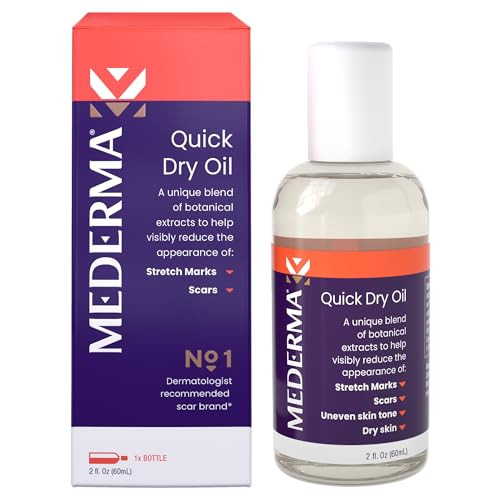 Mederma Quick Dry Oil Scar and Stretch Mark Treatment Improves Appearance with Natural Botanical Extracts ParabenFree Fa