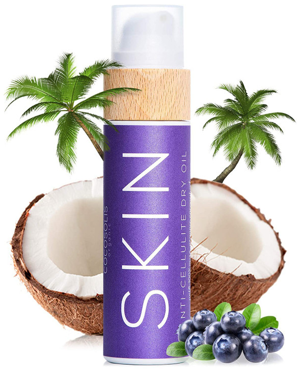 COCOSOLIS SKIN AntiCellulite Massage Oil XL Organic Oil for Skin Tightening Cellulite Treatment Corrects Orange Peel Ski