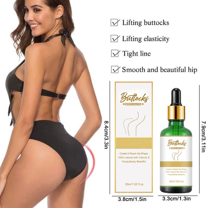 2pc Hiplift Buttocks Essential Oil Butt Firming Enhancement Essential Oil for Women Natural Herbal Hip Lift Up Massage O