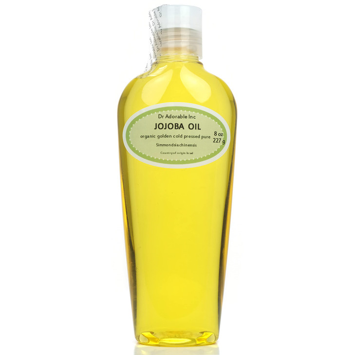 Dr Adorable 8 oz Jojoba Oil Golden 100 Pure Natural Unrefined Organic Cold Pressed