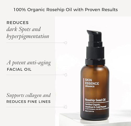 Skin Essence Organics Rosehip Seed Oil Authentic ColdPressed Certified Organic 30ml