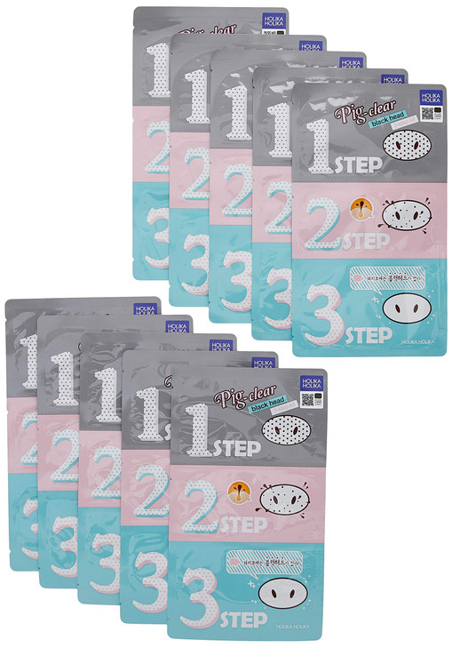 HOLIKA HOLIKA Pig Clear Black Head 3Step Kit 10 Sheet HHPNCBH3SK10