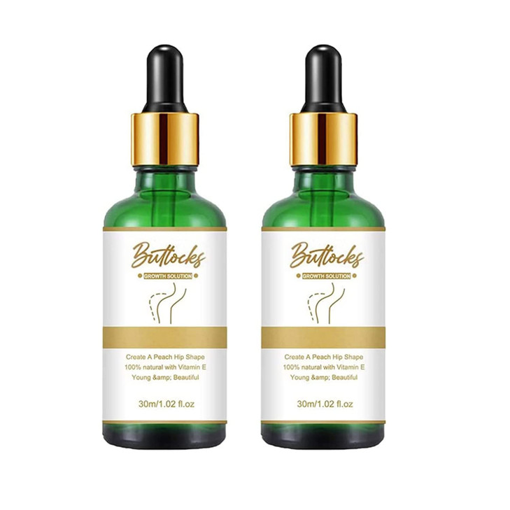 2PCs Hiplift Buttocks Essential Oil Butt Firming Enhancement Essential Oil for Women Natural Herbal Hip Lift Up Massage