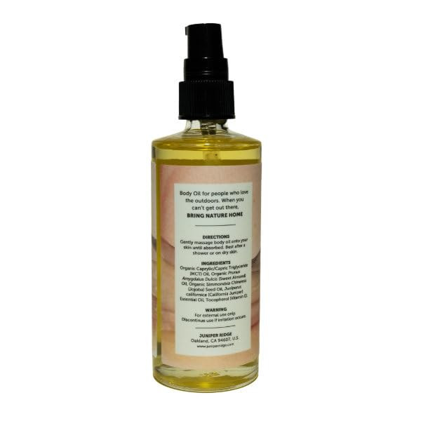 JUNIPER RIDGE Desert Cedar Moisturizing Body Oil Hydrating Skin Care Scented with Essential Oils Perservative Free 4oz P