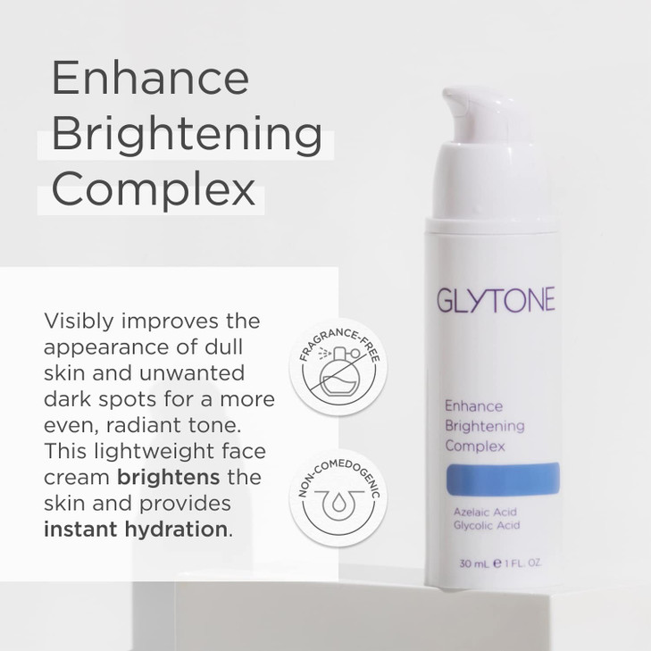 Glytone Enhance Brightening Complex With 12 Azelaic Acid 3 Glycolic Acid Brightens Skin Reduces Dark Spots NonComedogeni