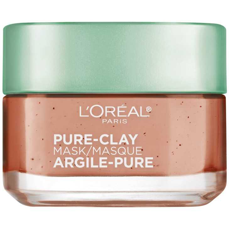 LOreal Paris Skincare Pure Clay Face Mask with Red Algae for Clogged Pores to Exfoliate And Refine Pores Clay Mask at ho