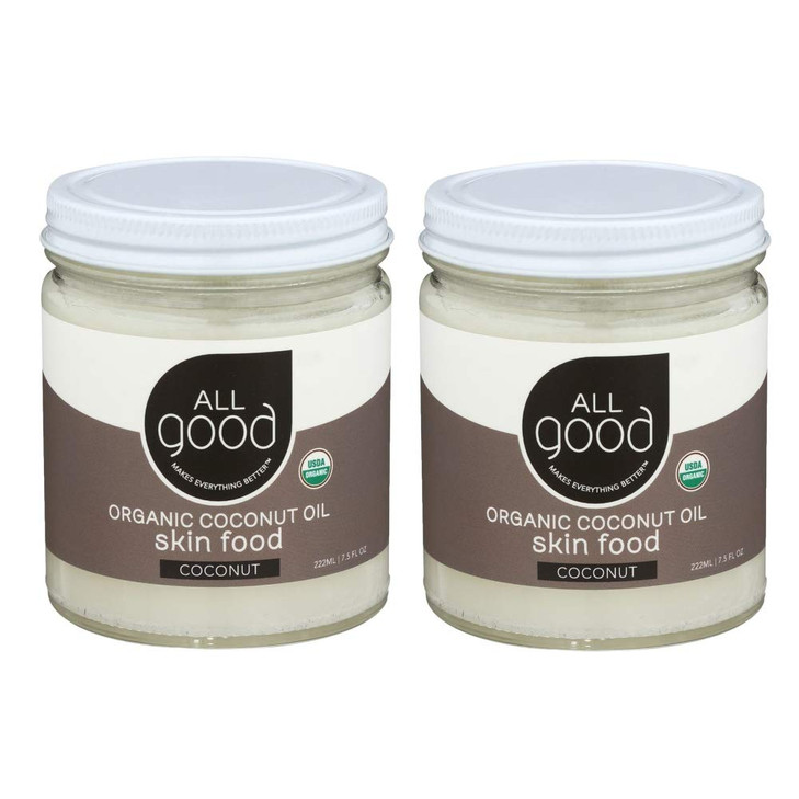 All Good Organic Coconut Oil Skin Food Natural Moisturizing Skin Care Non GMO Vegan 2Pack Coconut