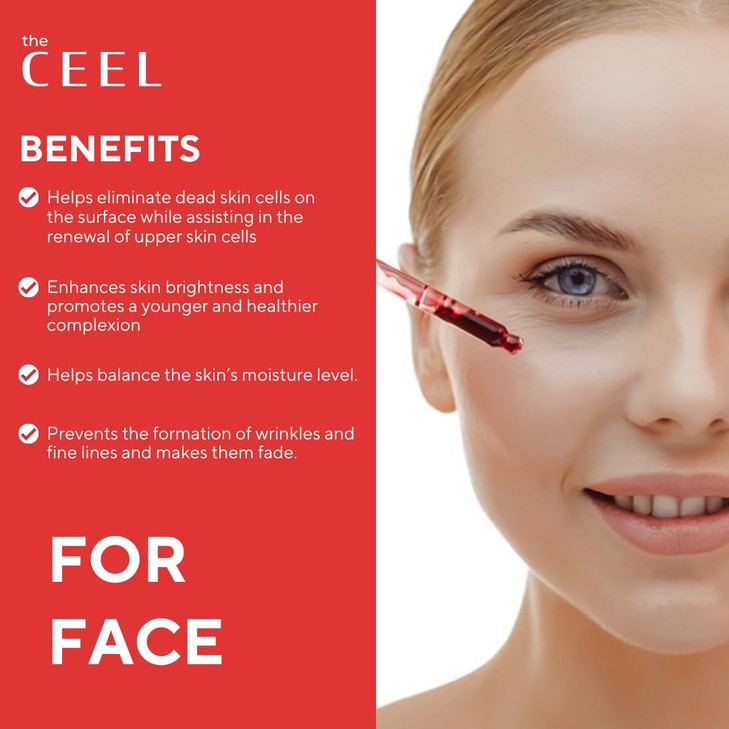 The Ceel Facial Peeling Serum With 10 AHA 2 BHA Saliscylic Acid Serum for Blemishes Chemical Peel at Home Glycolic Acid