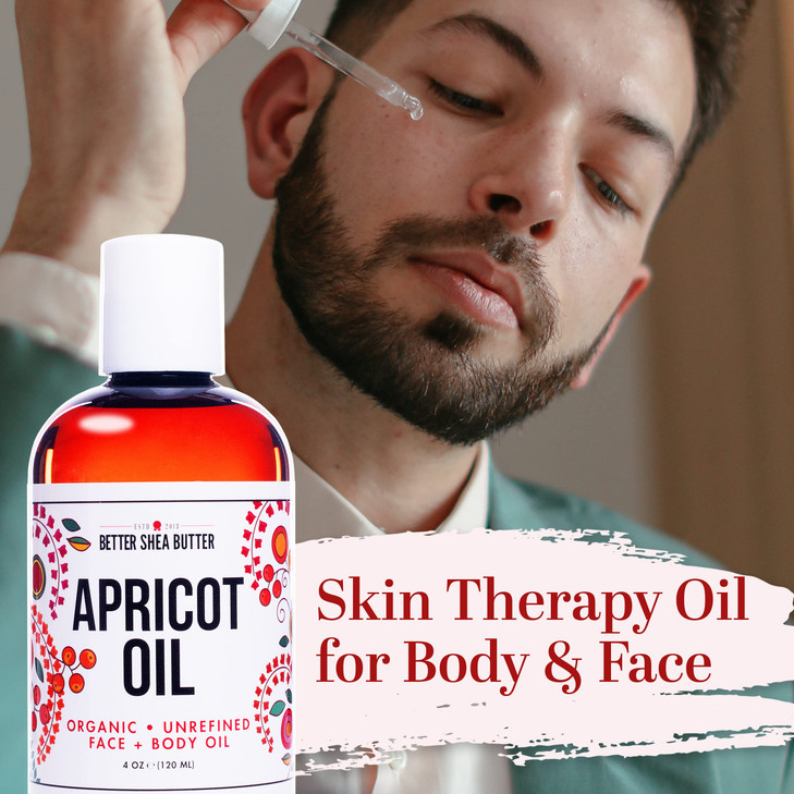 Organic Apricot Oil 100 Pure Cold Presssed Massage Oil for Body and Face Oil for Sensitive Skin 4 oz by Better Shea Butt