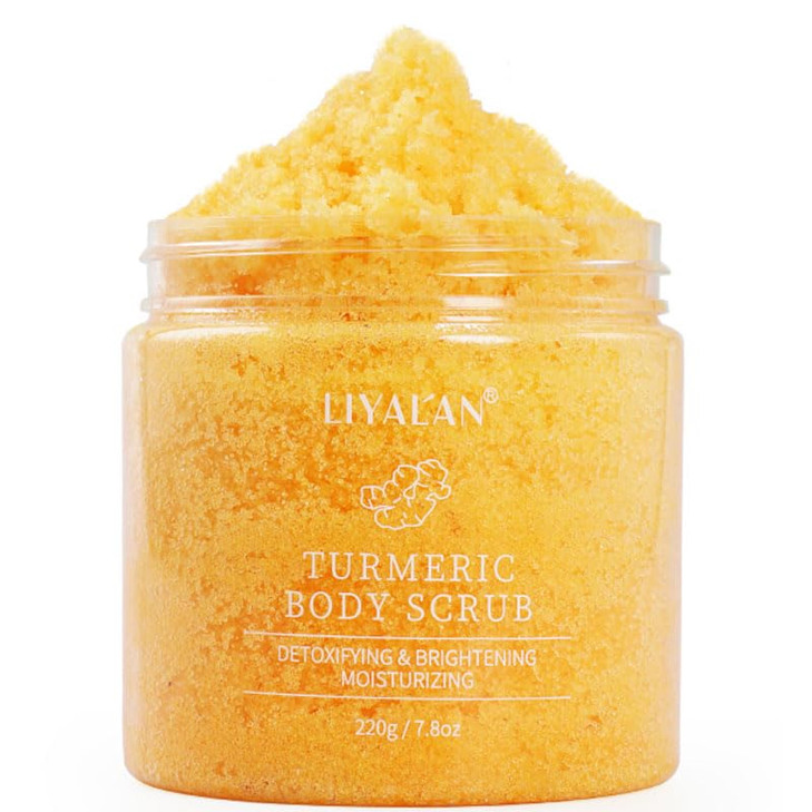 Liyalan Turmeric Body Scrub Moisturizing and Exfoliating Body Face Hand Foot ScrubNourishes SkinDeep Cleansing 78oz