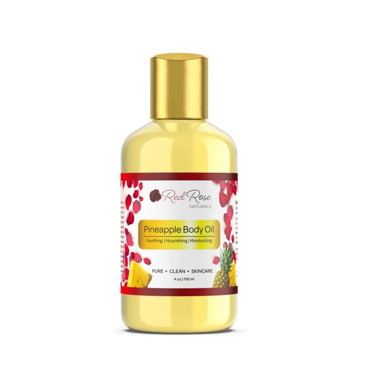 Red Rose Naturals Pineapple Body Oil 100 Natural Hydrating Deep Moisturizing Bath and Body Oil For Women Tropical Long L