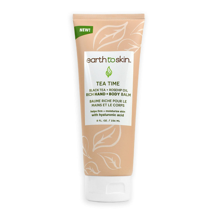 Earth To Skin Black Tea Rosehip Oil Rich Hand Body Balm Soothing Lotion Repairs Dry Skin Damage Skin 80 FL Oz