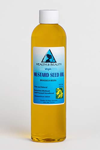 Mustard Oil Unrefined by HB OILS CENTER Raw Virgin Cold Pressed Premium Quality Natural Pure 8 oz