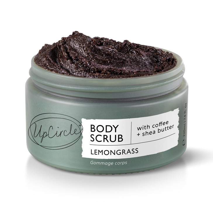UpCircle Exfoliating Coffee Body Scrub with Lemongrass 74oz Sea Salt Shea Butter Coconut Oil Natural Vegan Exfoliator Fo