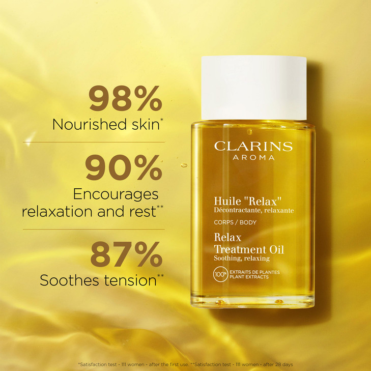 Clarins Relax Body Treatment Oil Relaxes Moisturizes and Soothes Aching Muscles Relieves Stress and Fatigue Nourished Co