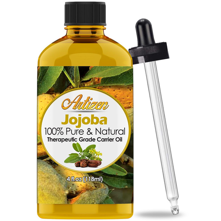 Artizen 100 Pure Jojoba Oil Huge 4OZ Bottle AllNatural Jojoba Oil Cold Pressed Perfect Moisturizer for Hair Skin Face an
