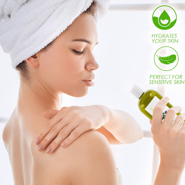 Soapeauty Hemp Seed Oil Unrefined Cold Pressed Massage Body Oil for Skin Face Hair and Soap Making Carrier for Essential