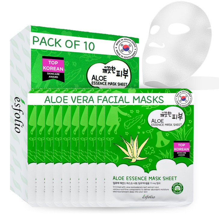 Esfolio Pure Skin Aloe Vera Face Mask Sheet  Hydrating Korean Sheet Mask for Soft, Balanced Skin  Lightweight Daily Skincare with Botanical Extract online at globaldelivered