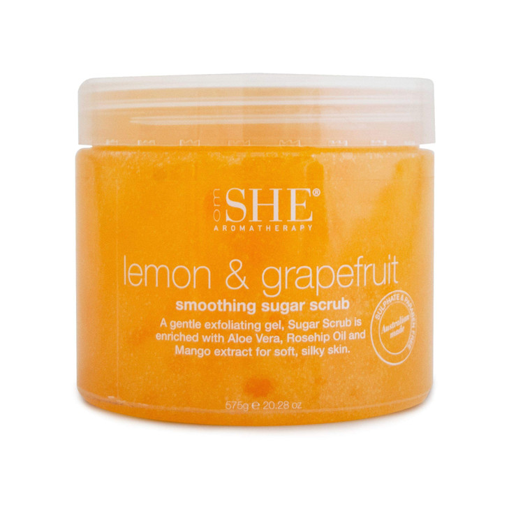 OM SHE Aromatherapy Lemon Grapefruit Sugar Scrub