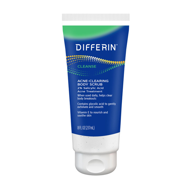 Differin Body Scrub with Salicylic Acid Acne Clearing Improves Tone and Texture Prone Skin on Back Shoulders and Chest 8
