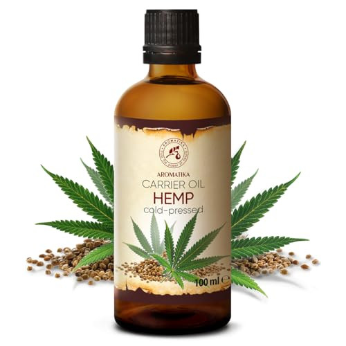 AROMATIKA Hemp Oil 34 Fl Oz Pure Natural Cold Pressed Hemp Seed Oil Unrefined Carrier Oil for Essential Oils for Skin Na