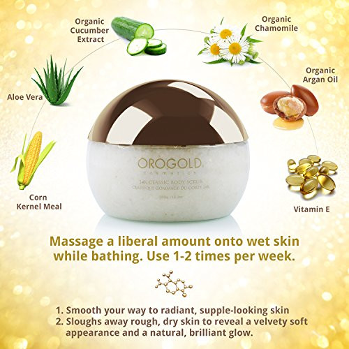 Orogold White Gold 24K Classic Body Scrub Exfoliator 275 g 97 oz
