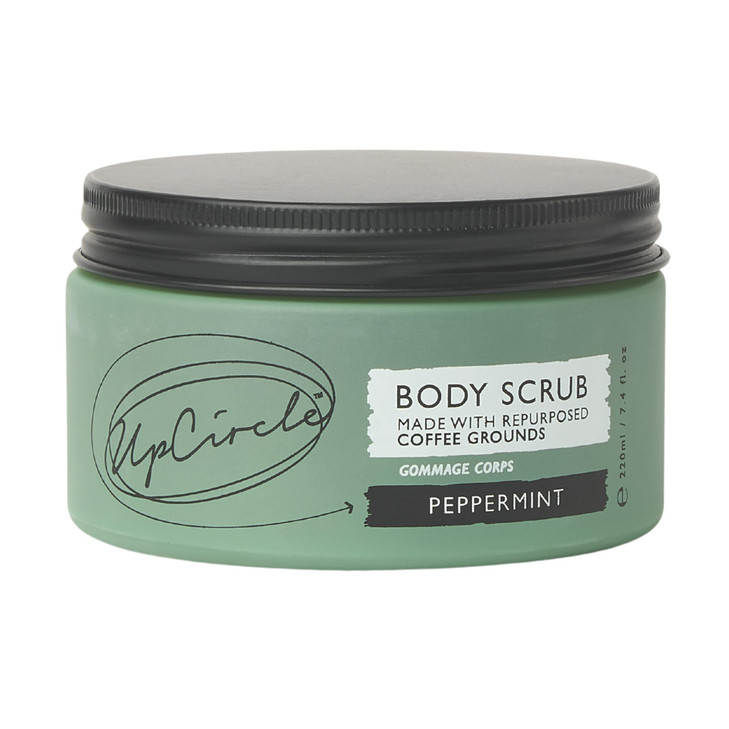 UpCircle Exfoliating Coffee Body Scrub with Peppermint 220ml Sea Salt Eucalyptus Coconut Oil Exfoliates Your Skin Improv