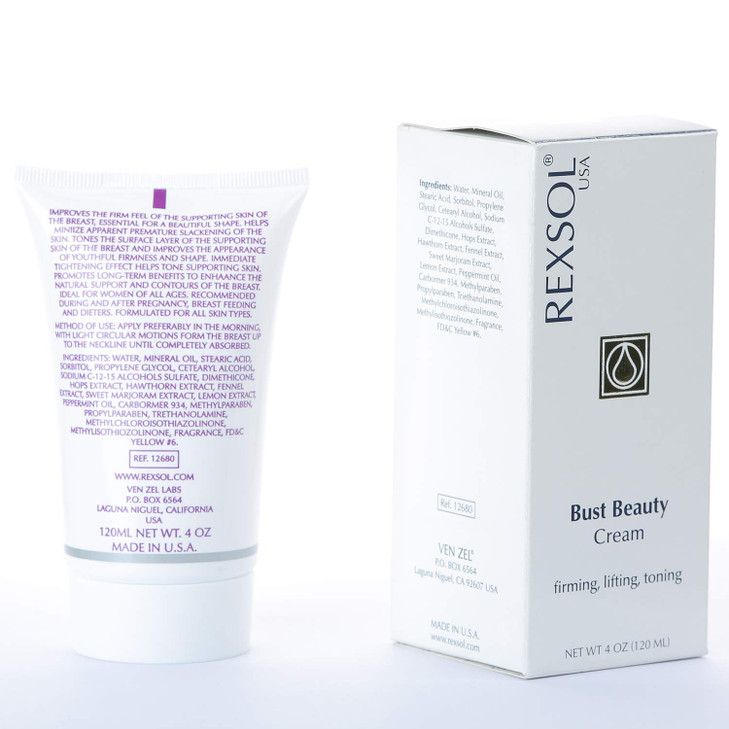 REXSOL Bust Beauty Cream FirmingToningLifting Helps to maintain the appearance of youthful firmness and shape of the bre