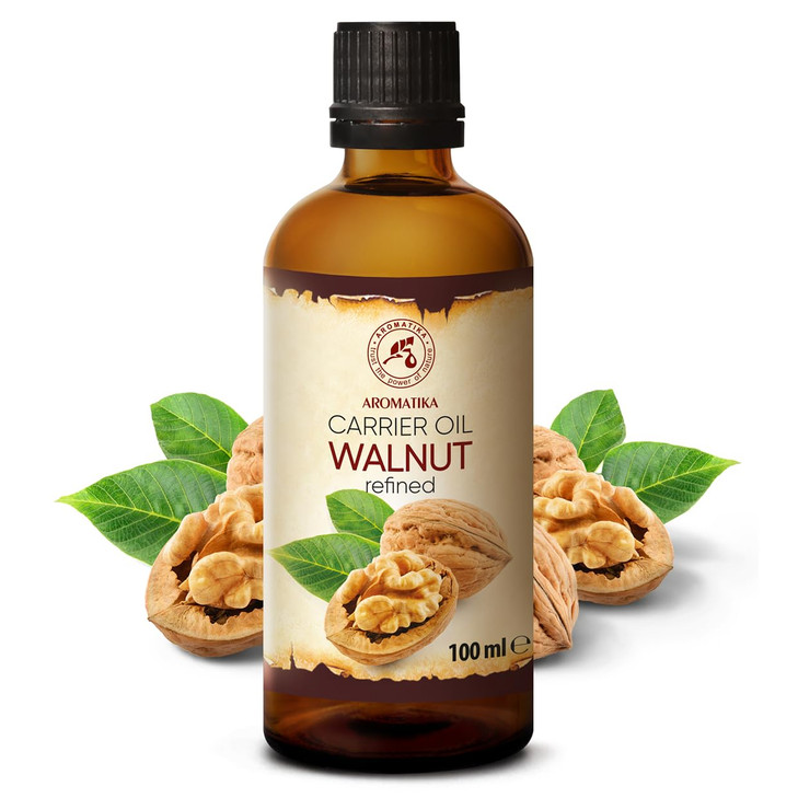 AROMATIKA Walnut Oil 34 fl oz Juglans Regia Seed Oil USA 100 Pure Intensive for Face Care Body Hair Skin Nails Hands Goo