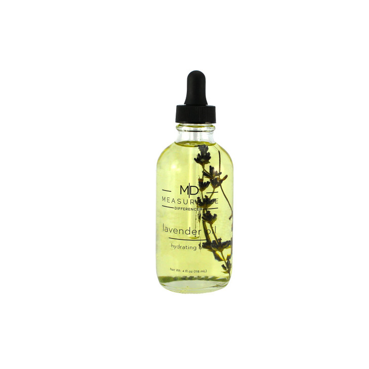 Measurable Difference Lavender Hydrating Oil for Face Body 4 oz Peaceful and Calming Blend to Soothe and Hydrate Skin